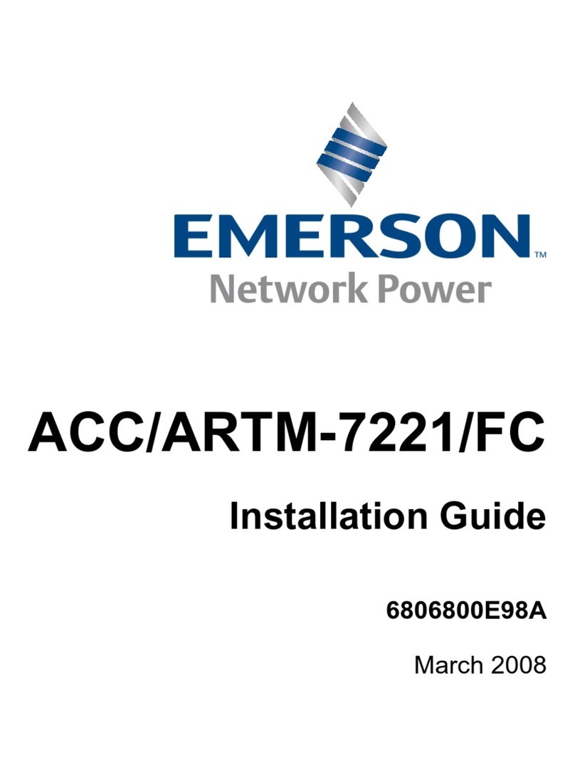 Emerson ACC/ARTM-7221/FC User manual Emerson ACC/ARTM-7221/FC User manual