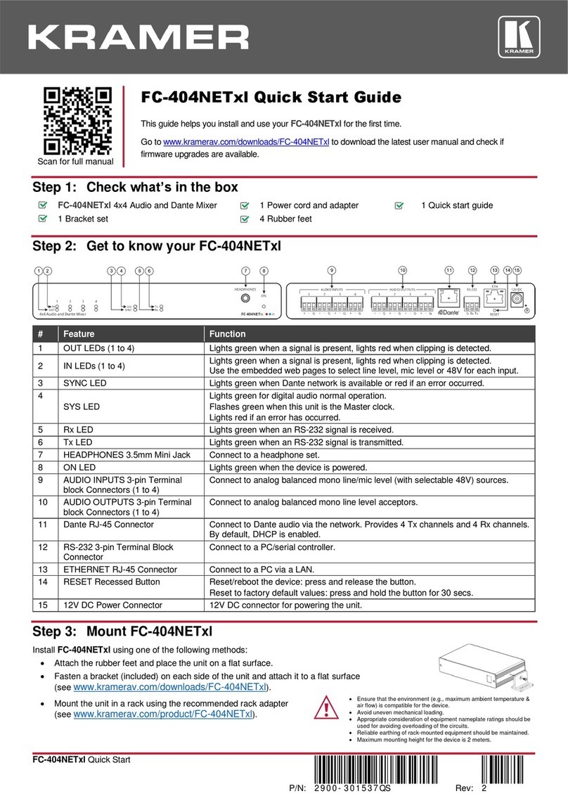 Kramer FC-404NETxI User manual