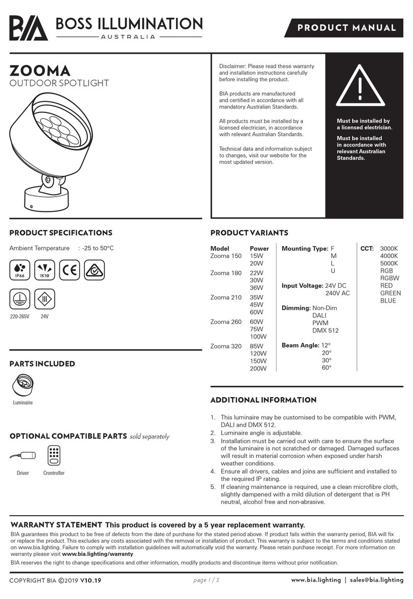 BOSS ILLUMINATION ZOOMA 150 User manual