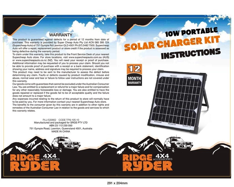 RIDGE RYDER TPS-105-10 instructions