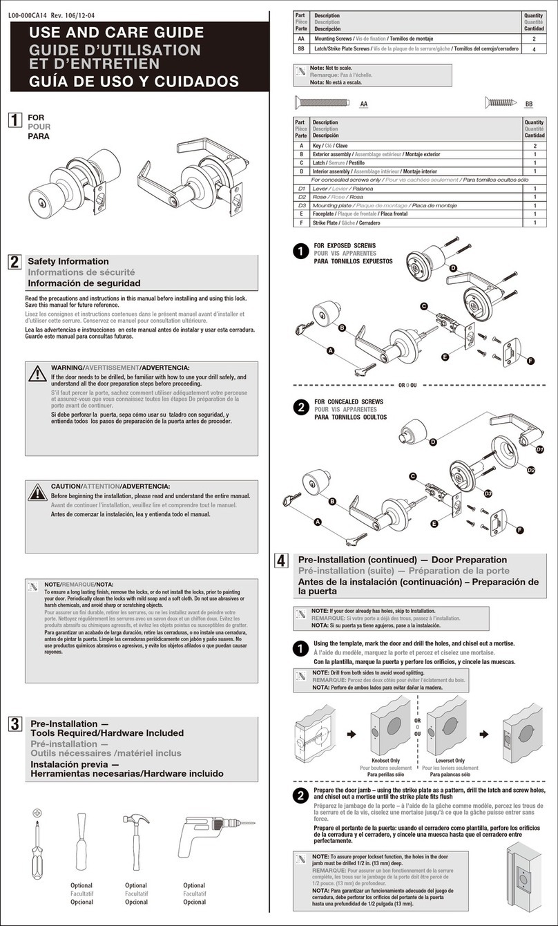 Pamex Cambridge FL3 Use and care guide