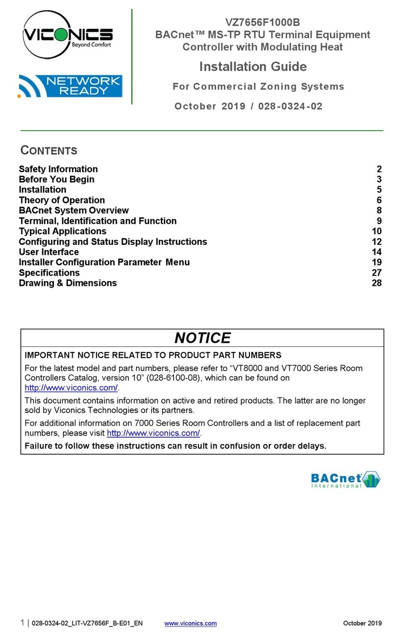 Viconics VZ7656F1000B User manual