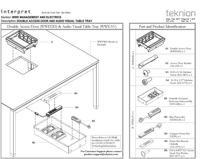 Teknion Interpret Operating and maintenance instructions Teknion Interpret Operating and maintenance instructions