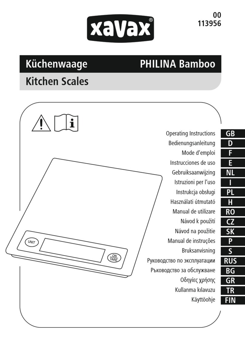 Xavax PHILINA Bamboo operating instructions