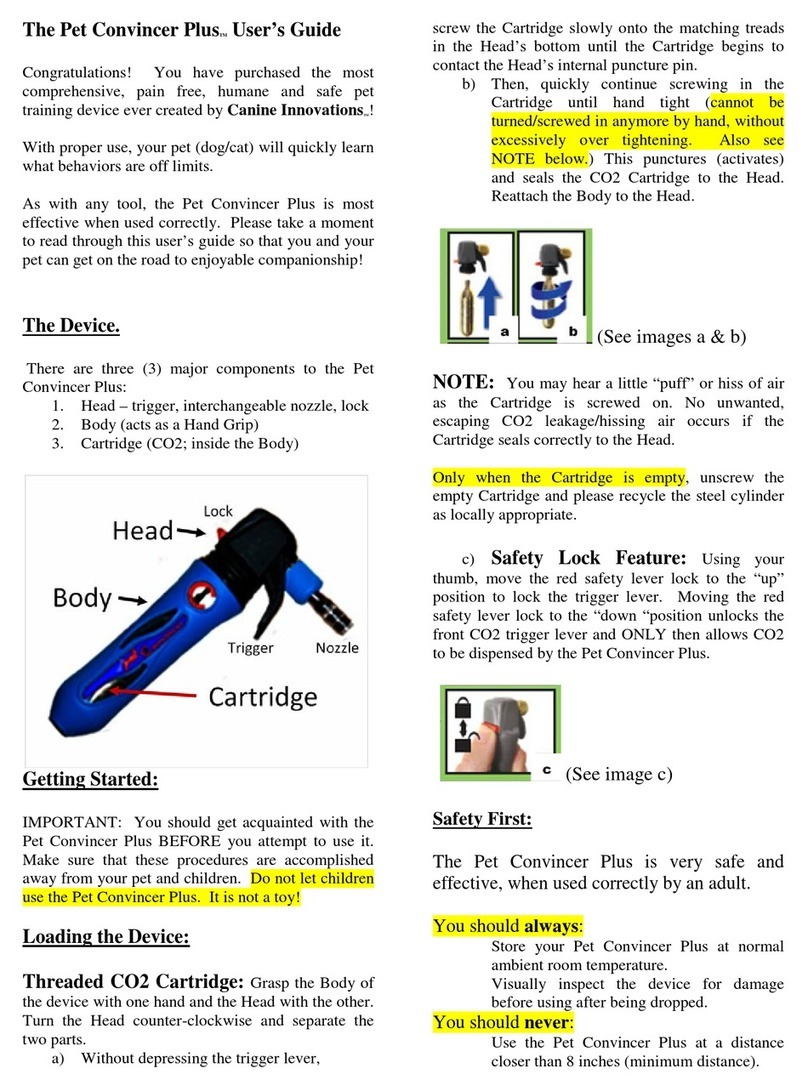 Canine Innovations The Pet Convincer Plus User manual