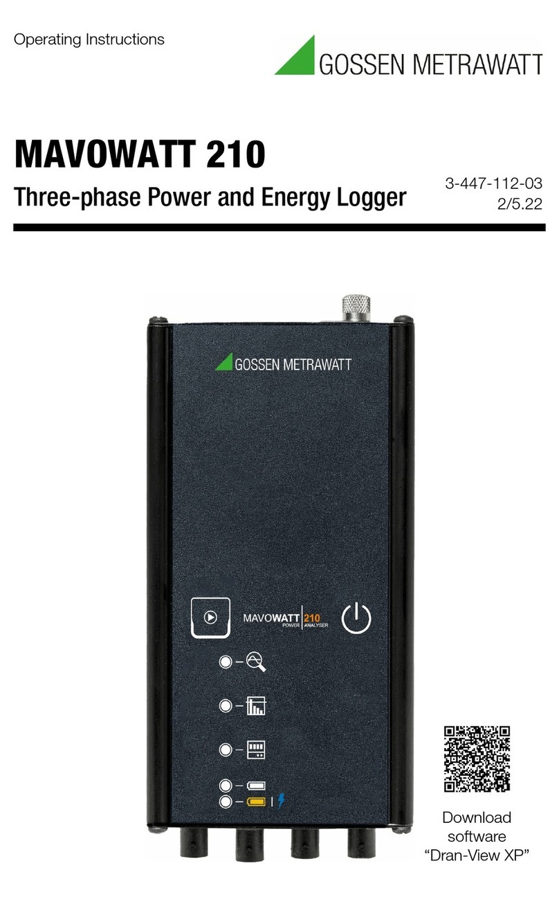 Gossen MetraWatt MAVOWATT 210 ROGOWSKI operating instructions