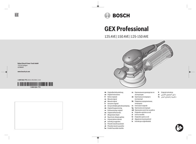 Bosch GEX Professional 125 AVE Original instructions