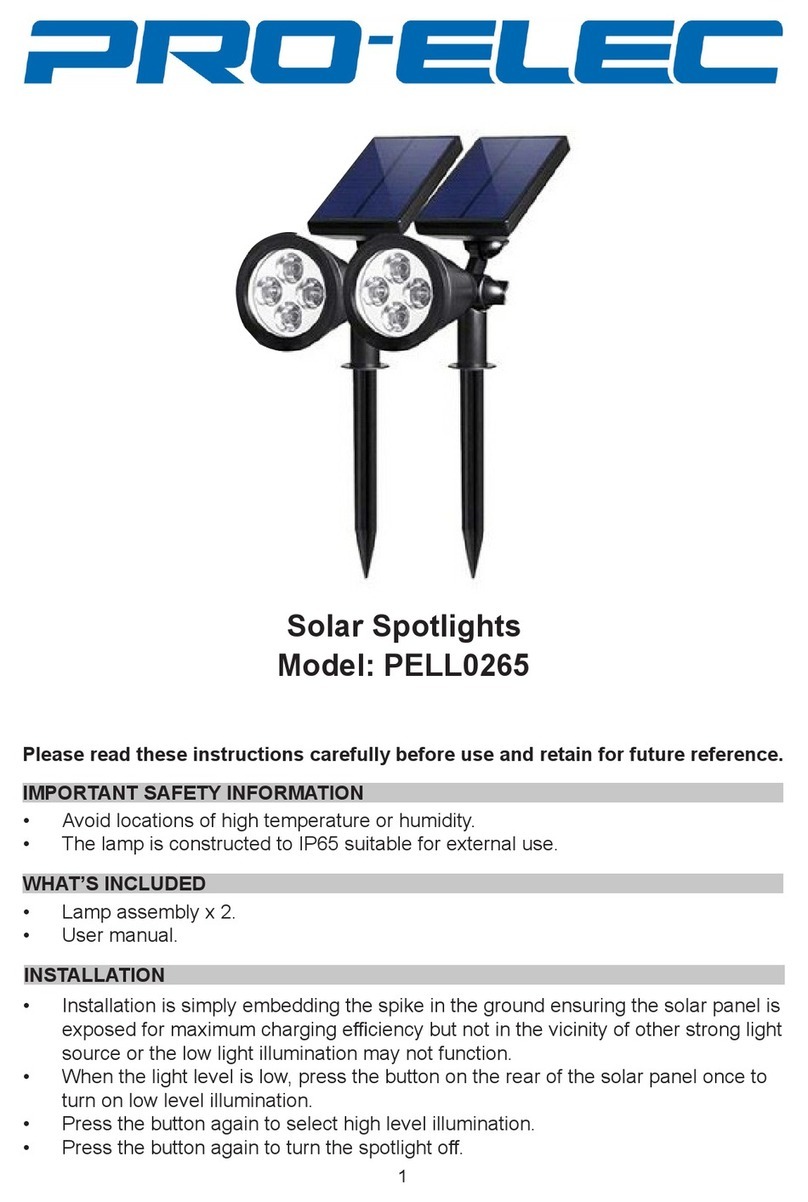 Pro-Elec PELL0265 instructions