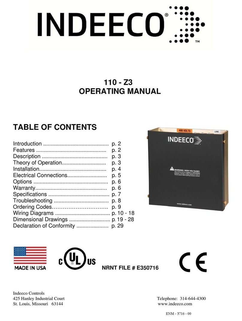 Indeeco 110-Z3 operating manual