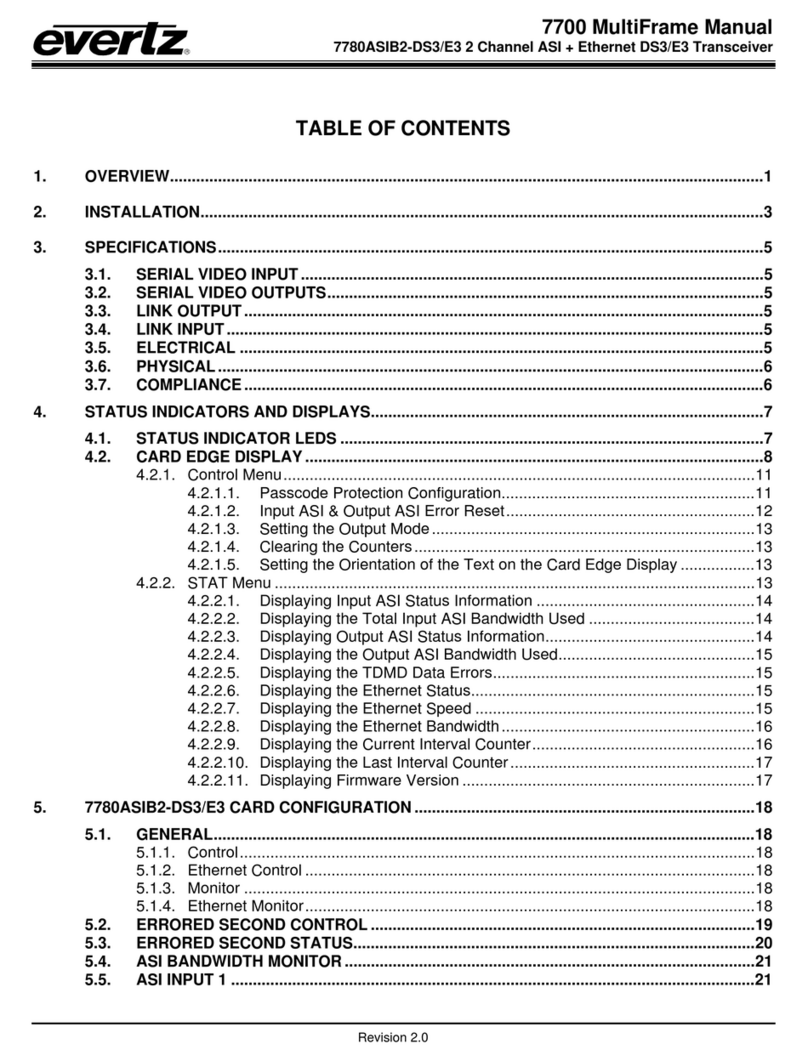 evertz 7780ASIB2-DS3/E3 User manual