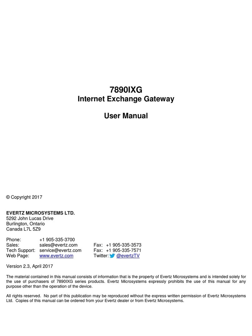 evertz 7890IXG User manual