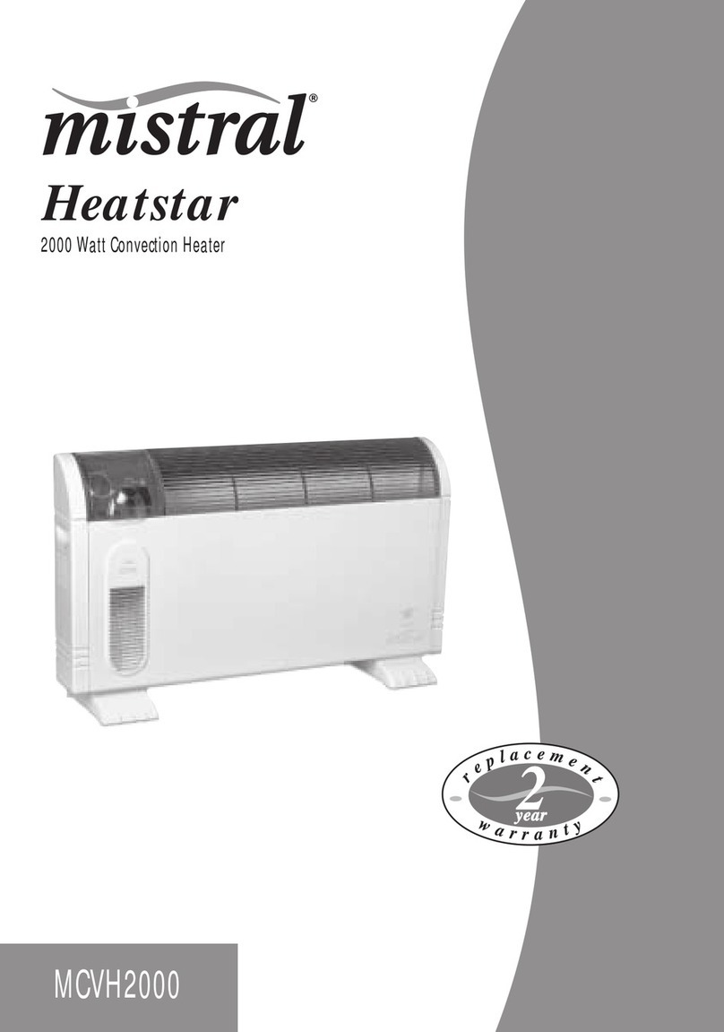 Mistral Heatstar MCVH2000 User manual