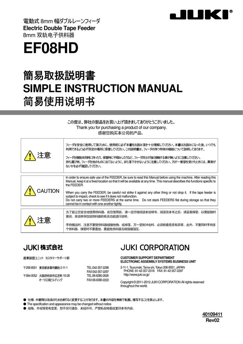 JUKI EF08HD User manual