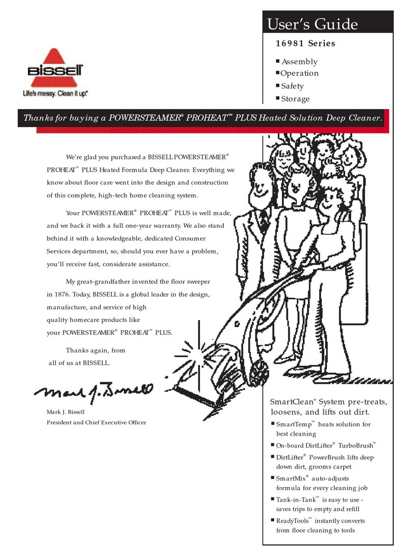 Bissell POWERSTEAMER PROHEAT PLUS 16981 Series User manual