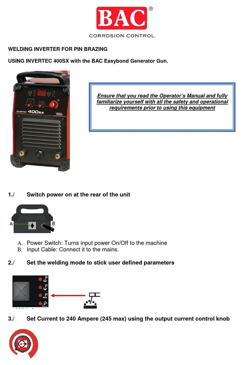 BAC 400SX Operation manual