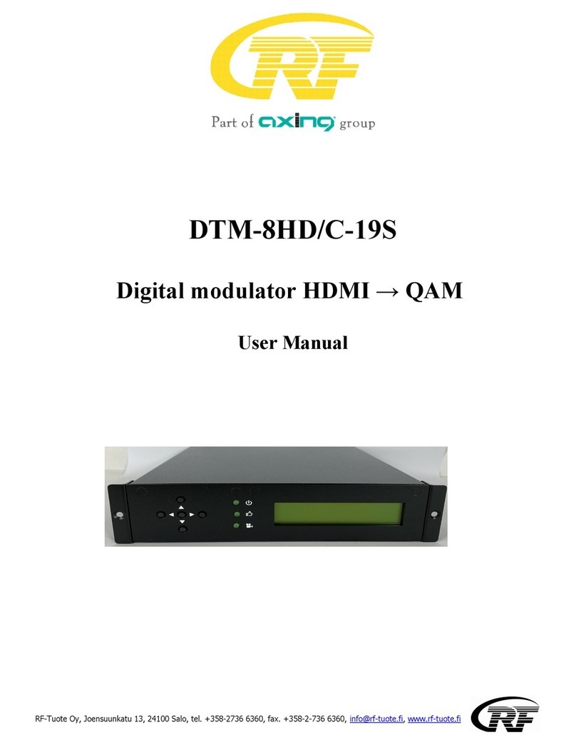 axing RF DTM-8HD/C-19S User manual