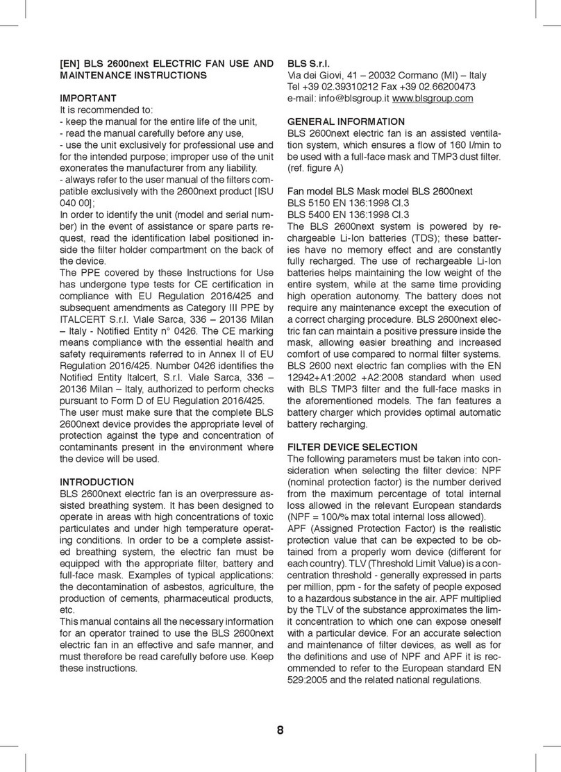 BLS 2600next Use and maintenance instructions