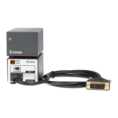 Extron electronics DFX 100 Series User manual Extron electronics DFX 100 Series User manual