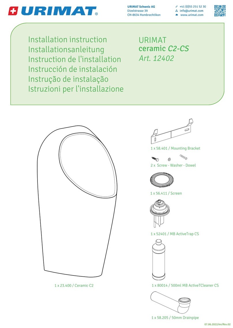 URIMAT ceramic C2 Installation instruction