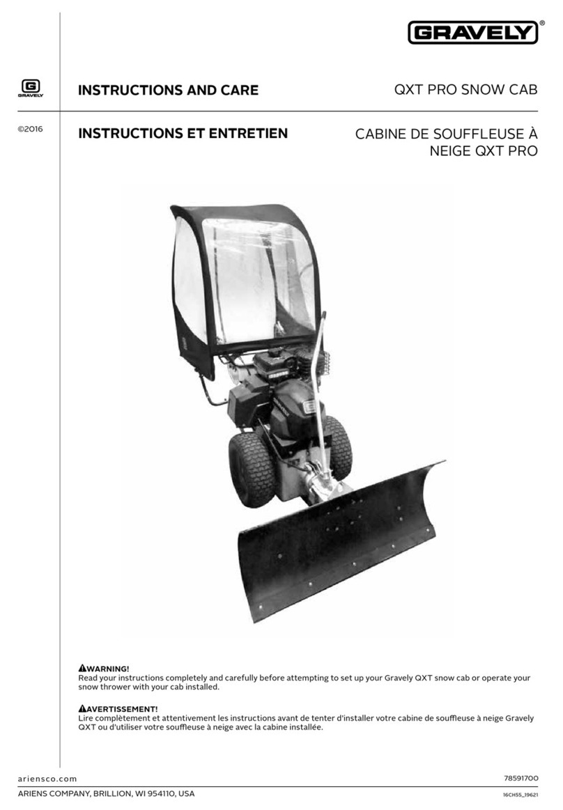 Gravely QXT PRO Instructions and care