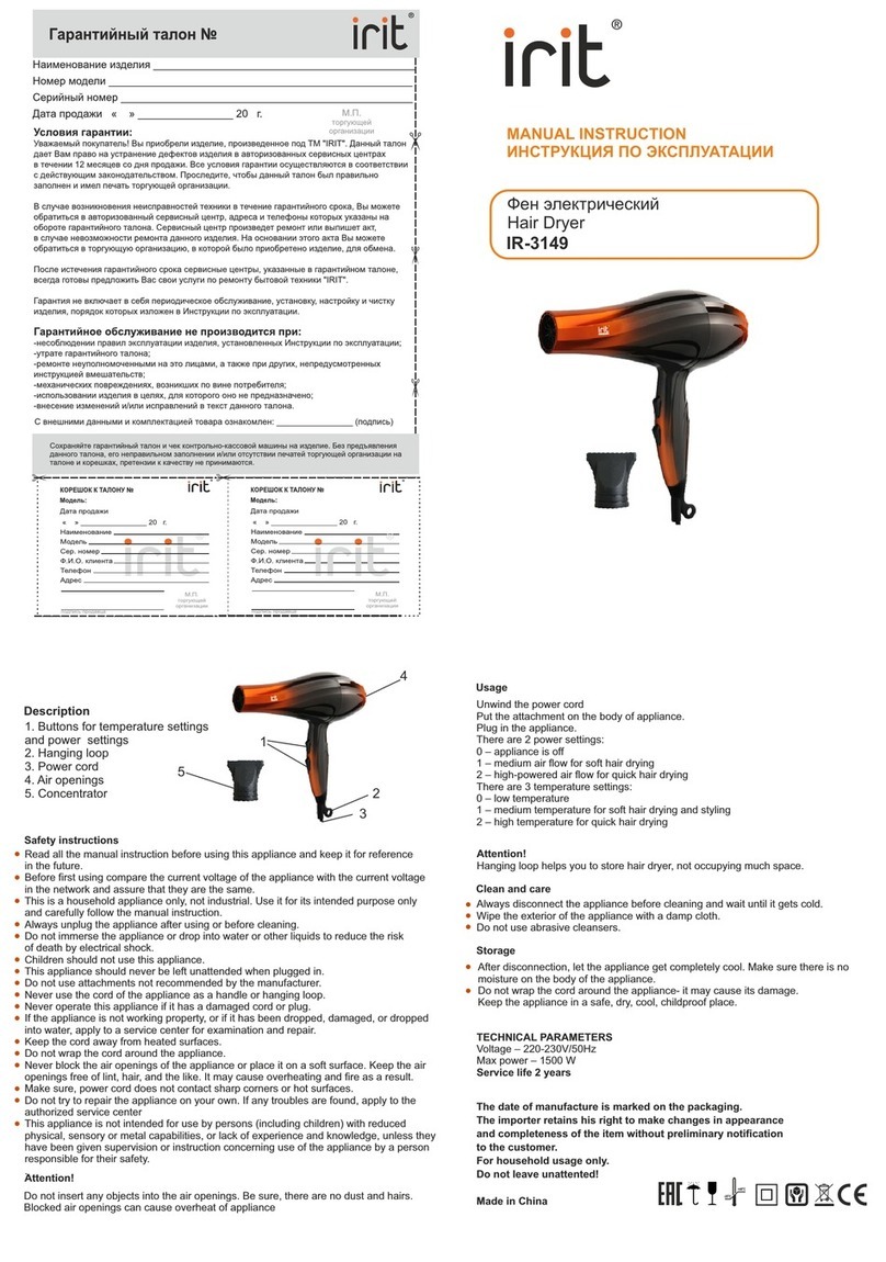 IRIT IR-3149 Manual instruction