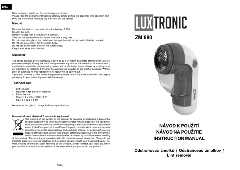 Luxtronic ZM 880 instruction manual