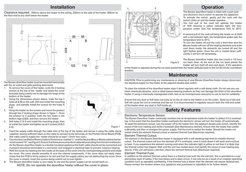 ATC Electrical & Mechanical Bavaro DF2000 Installation and operation manual