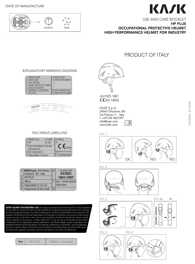 Kask HP PLUS Use and Care Booklet