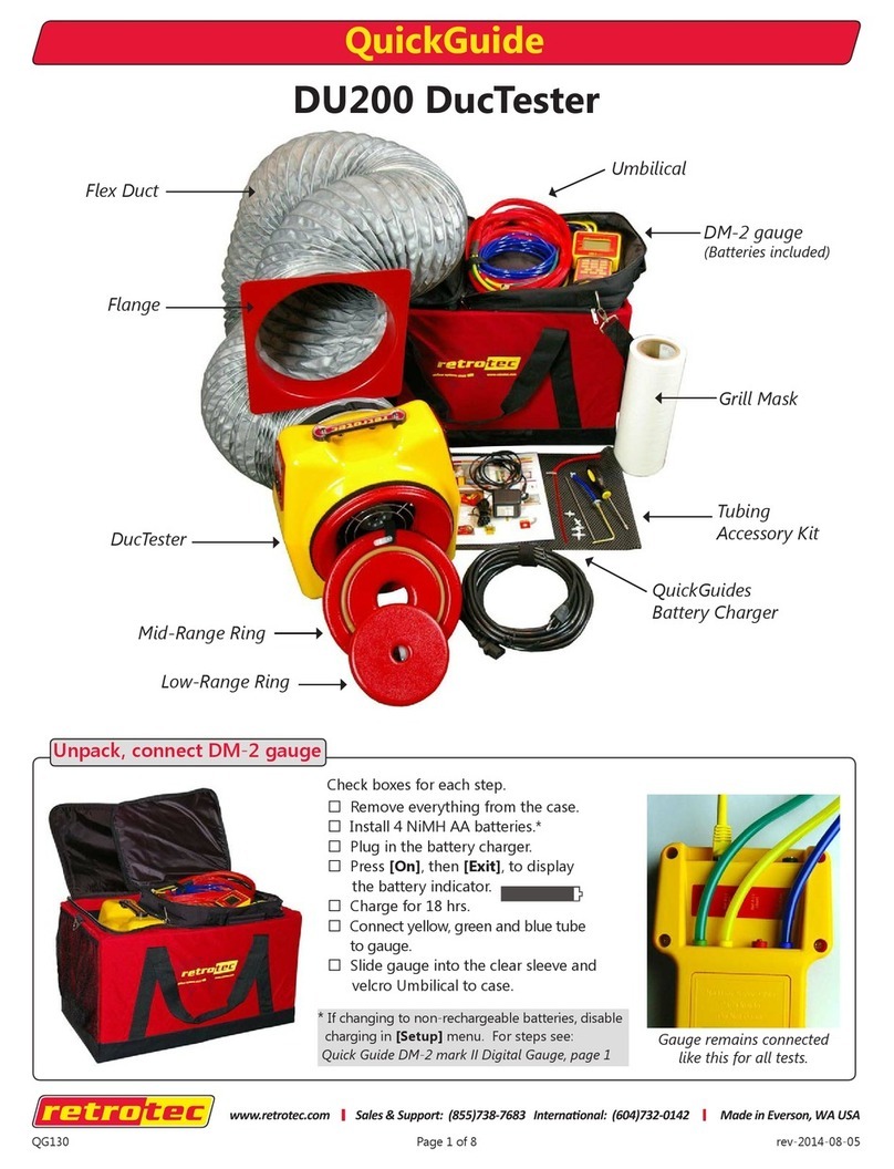 Retrotec DucTester DU200 quick guide