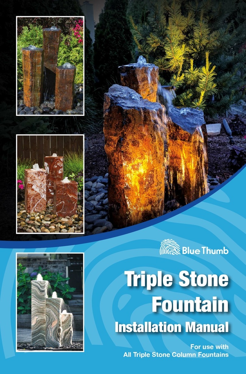 Blue Thumb Triple Stone Fountain installation manual