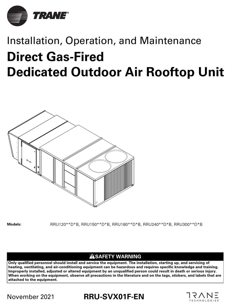 Trane RRU120 D B Series Installation, operation and maintenance