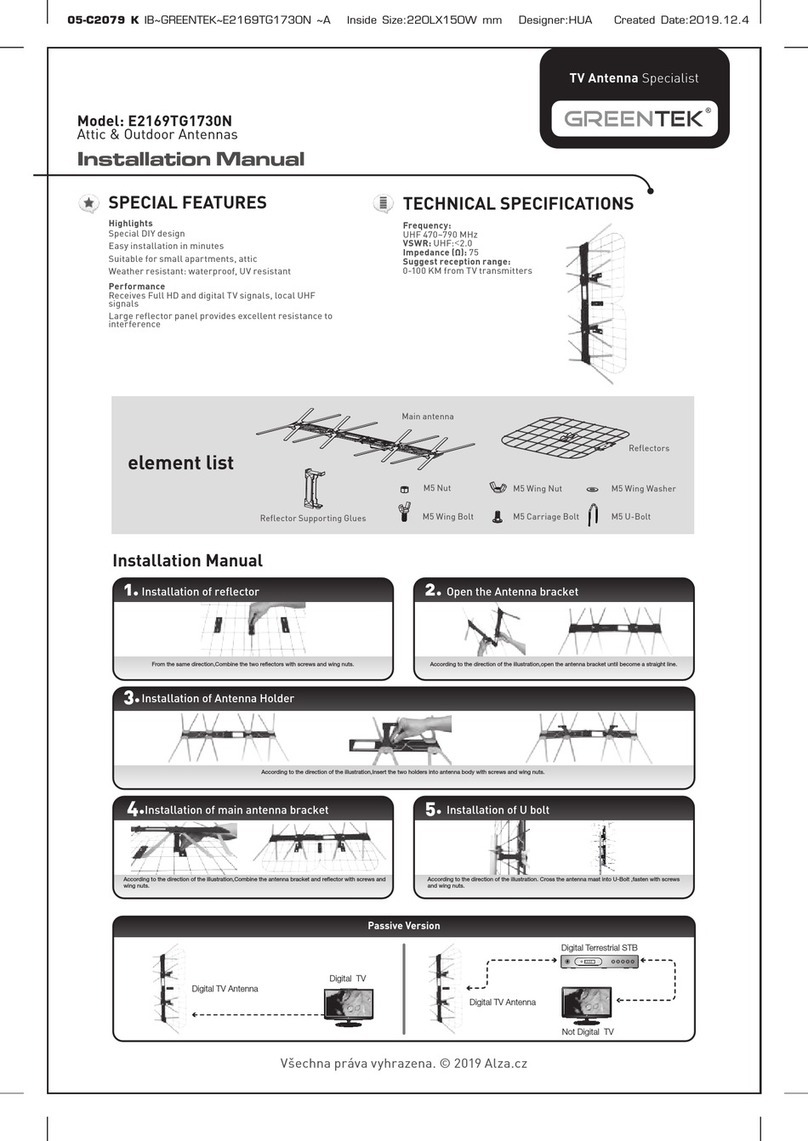 Greentek E2169TG1730N installation manual