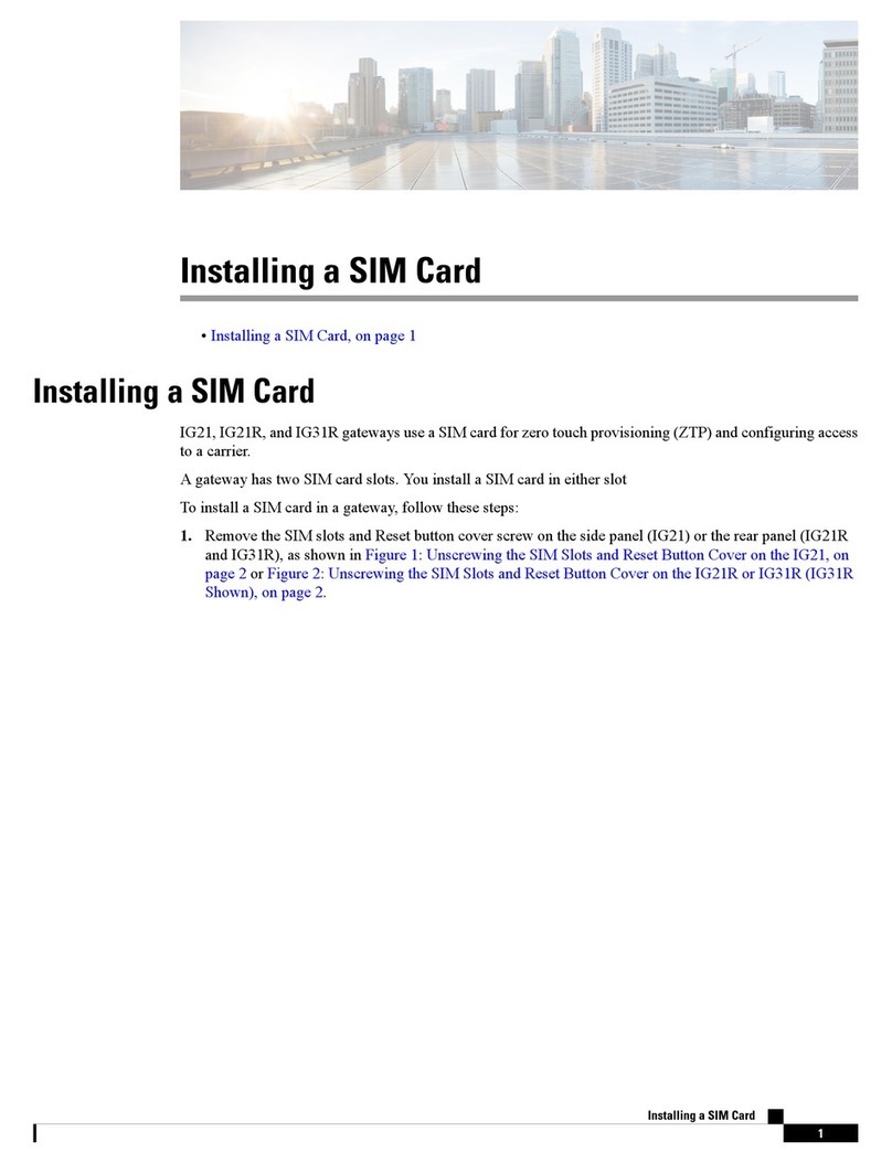 Cisco IG21 Series Instruction Manual