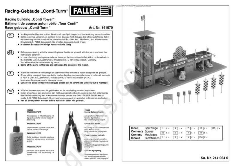 Faller Racing building Conti Tower 141070 User manual