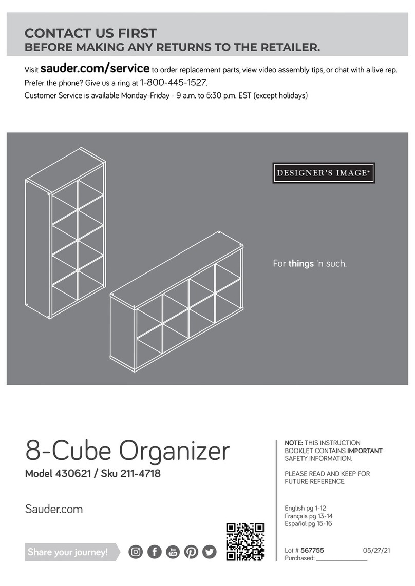 Sauder DESIGNER'S IMAGE 430621 User manual