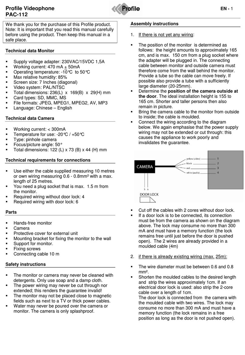 Profile PAC-112 instruction manual