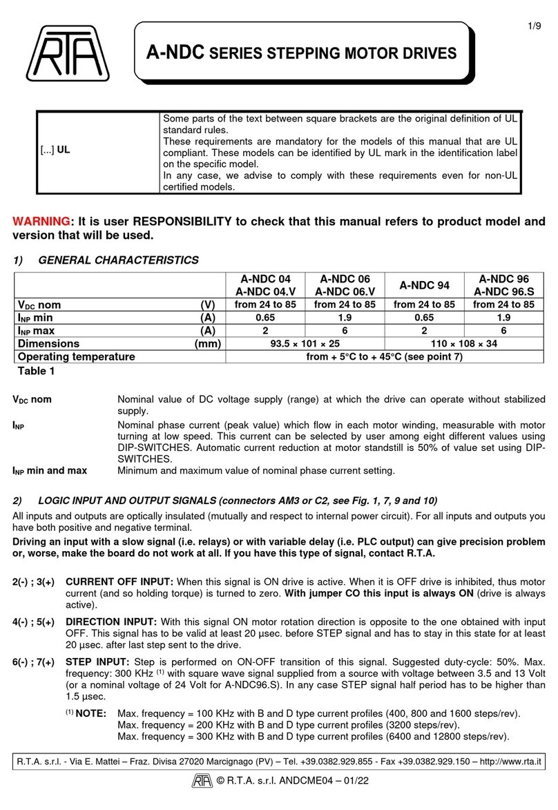 RTA A-NDC Series manual