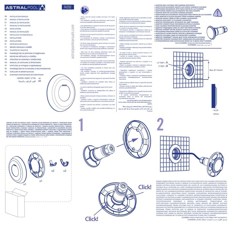Astral Pool 74393 installation manual