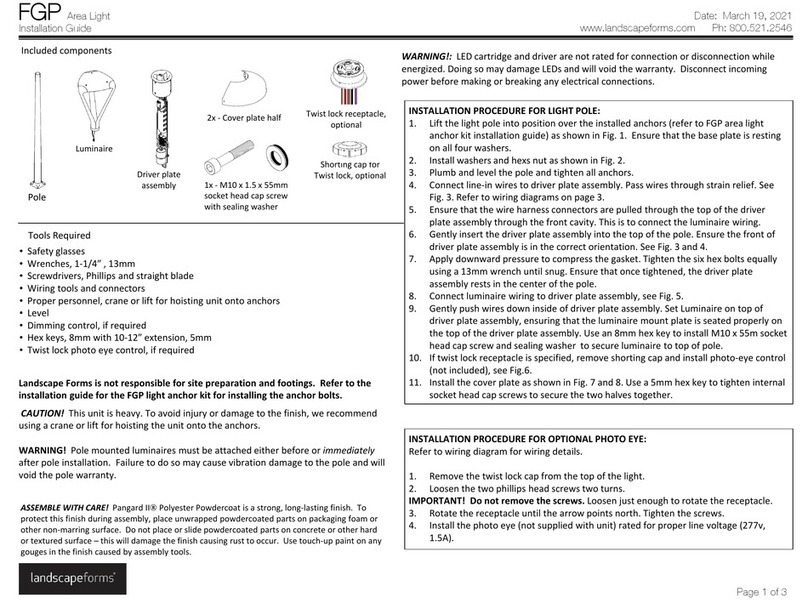 Landscape Forms FGP installation guide Landscape Forms FGP installation guide