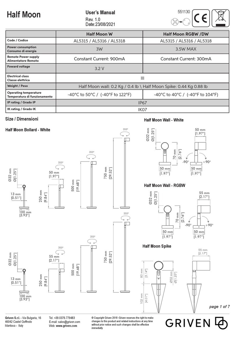 Griven Half Moon W User manual