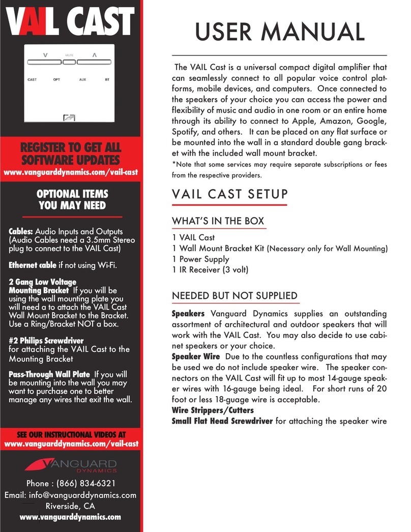 Vanguard Dynamics VAIL CAST user manual