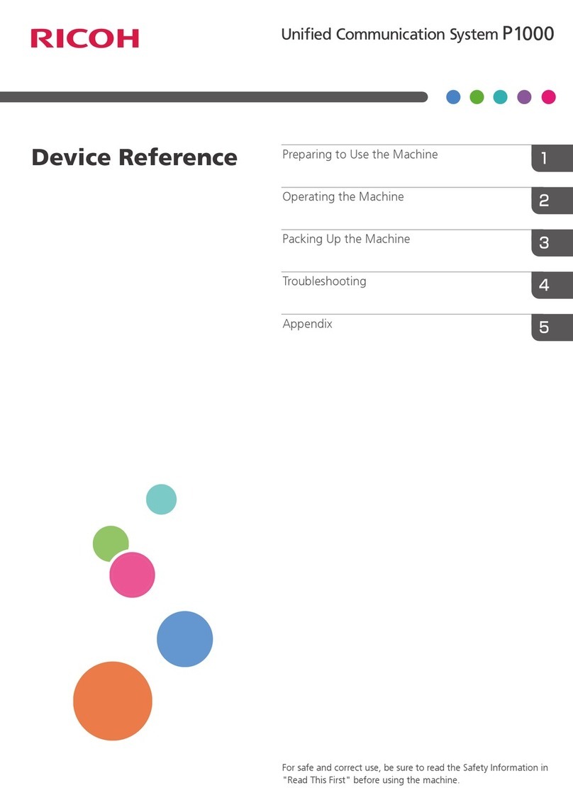 Ricoh P1000 Device Reference Manual Ricoh P1000 Device Reference Manual