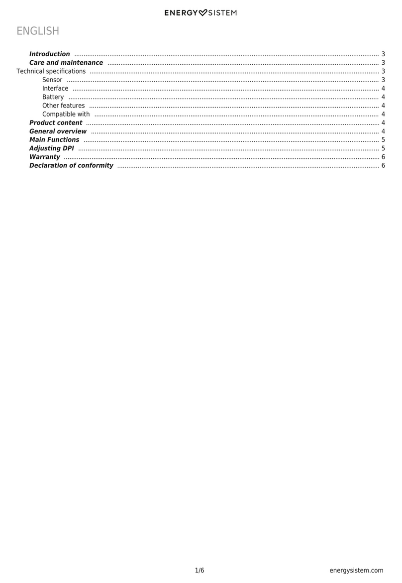 ENERGY SISTEM mouse5 user manual