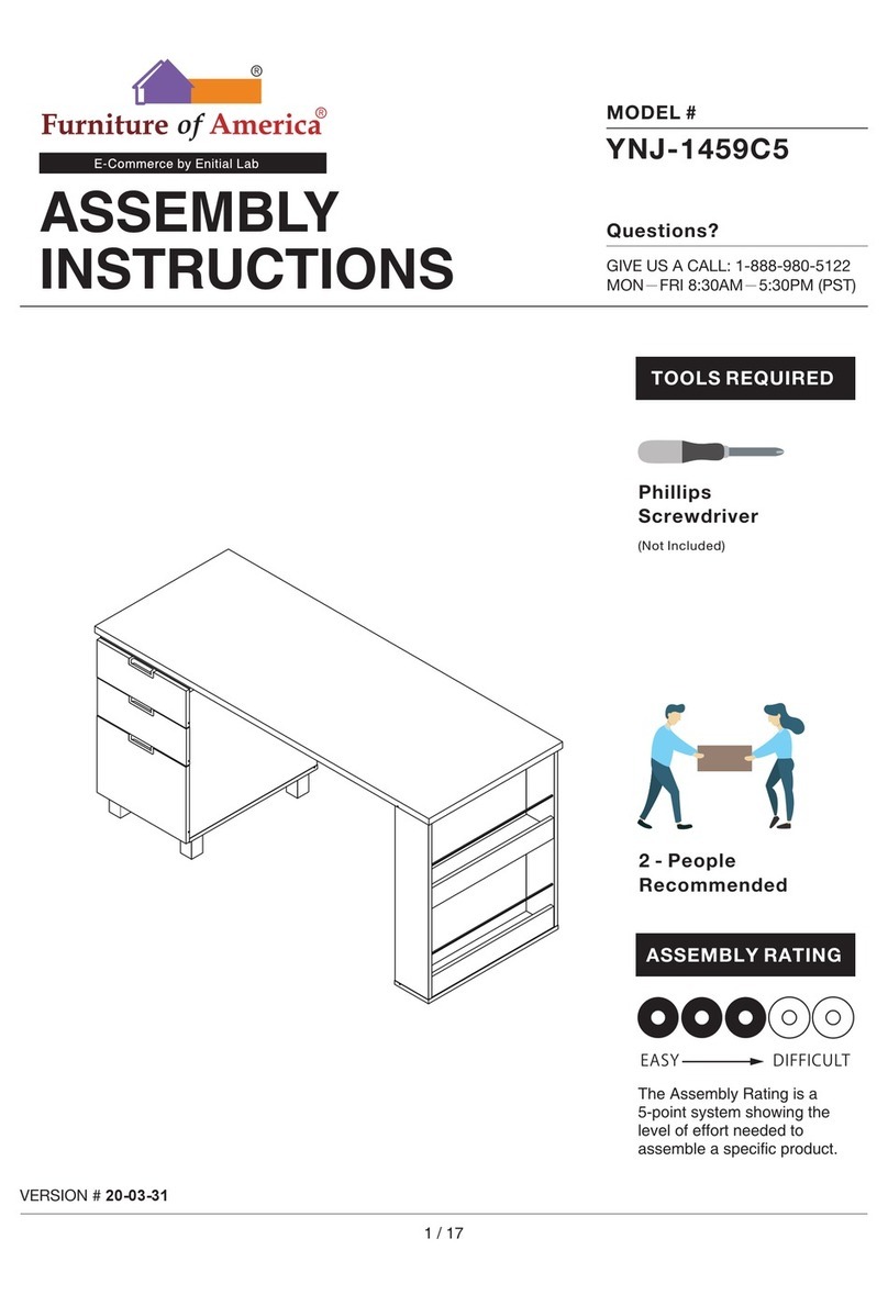 Furniture of America YNJ-1459C5 Assembly instructions Furniture of America YNJ-1459C5 Assembly instructions