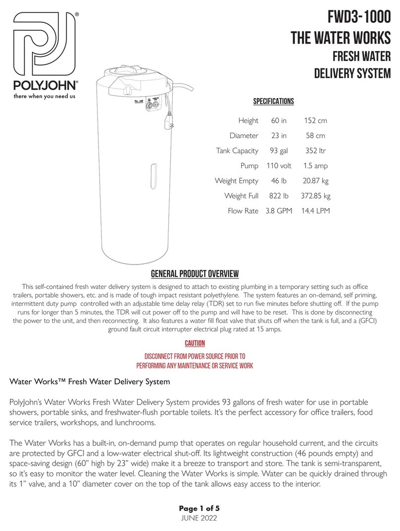 PolyJohn FWD3-1000 User manual