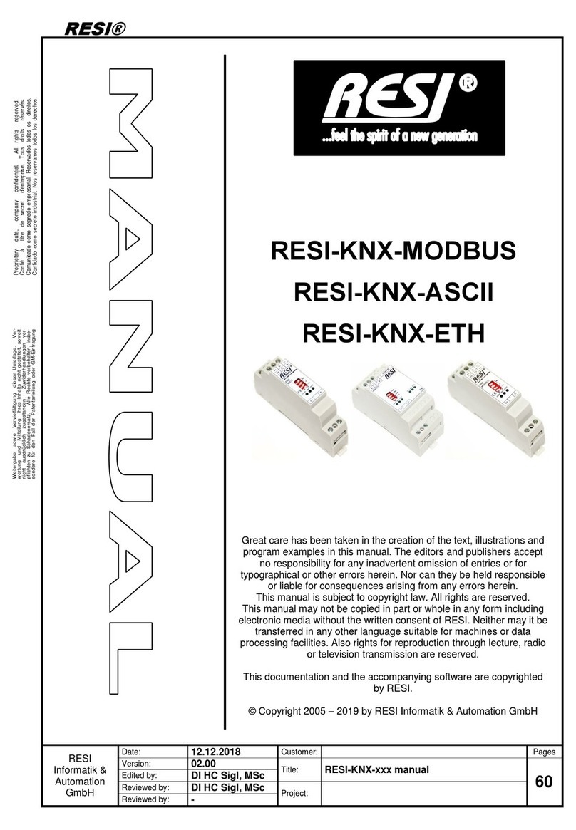 Resi RESI-KNX-MODBUS manual