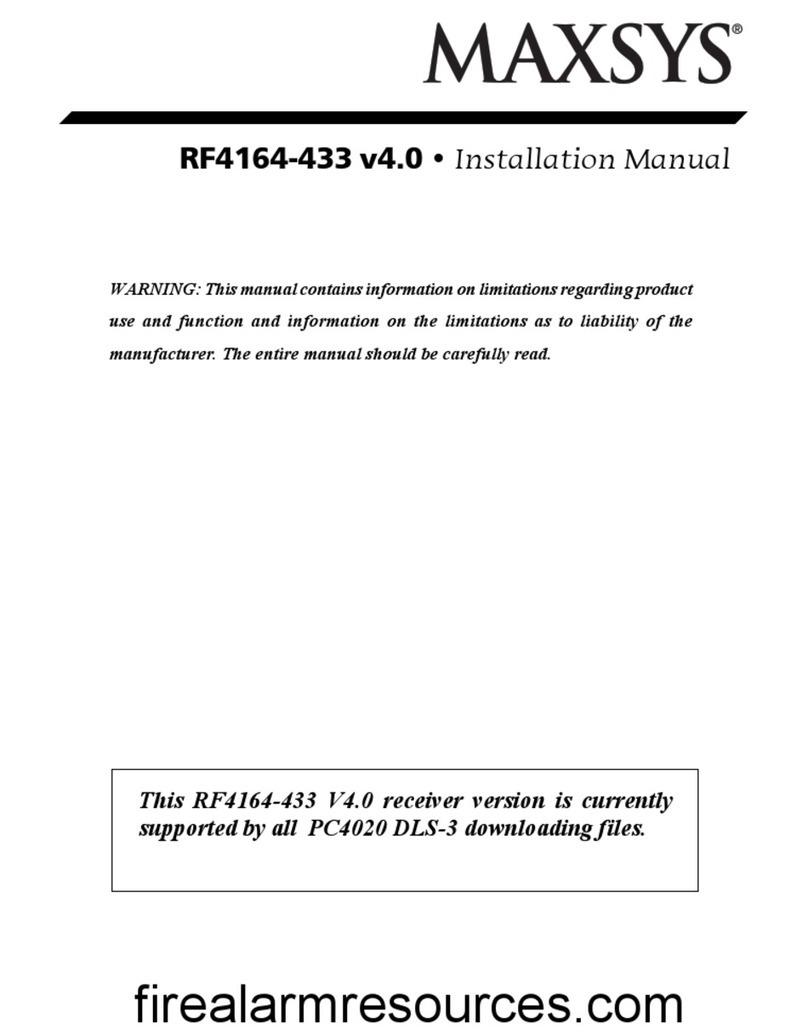 DSC MAXSYS RF4164-433 User manual