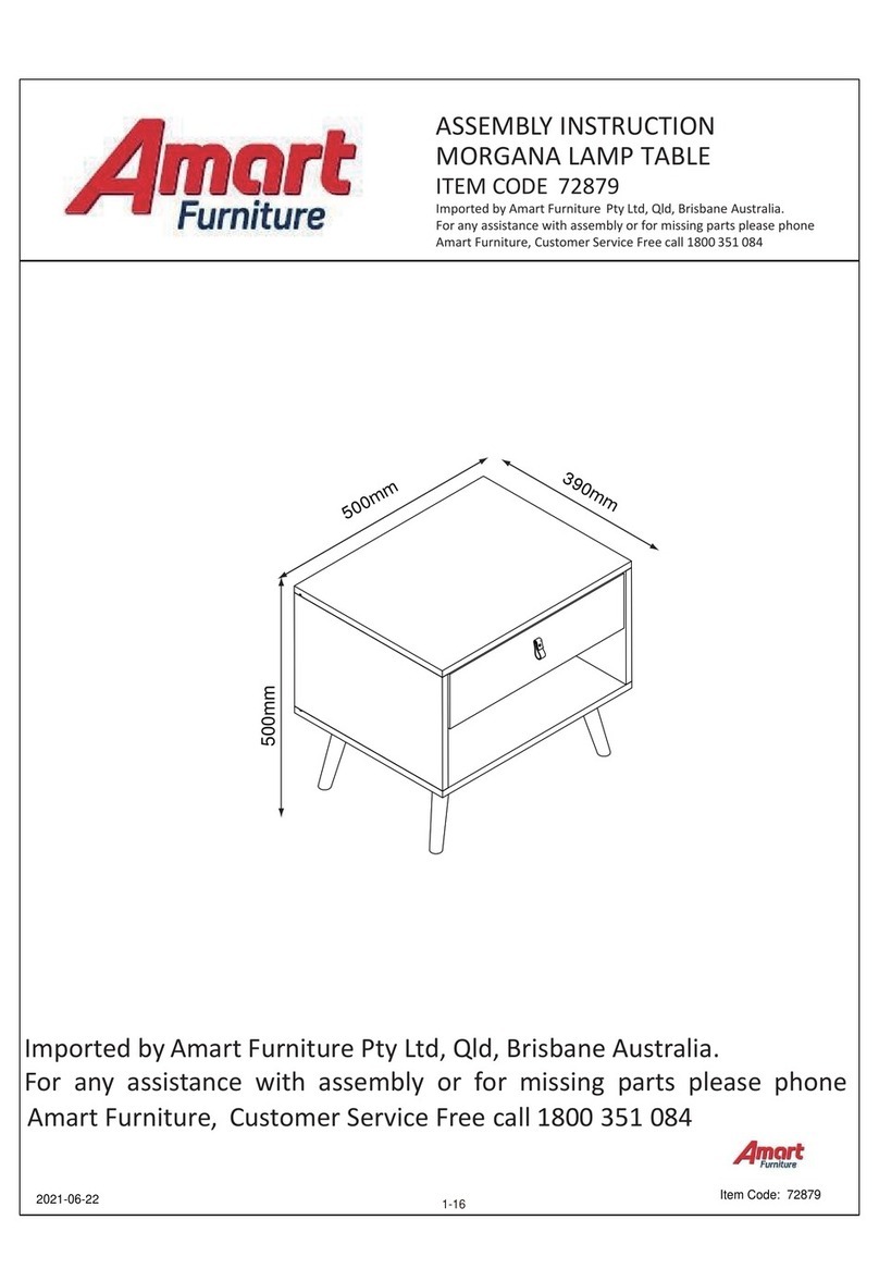 Amart Furniture MORGANA 72879 Assembly instruction