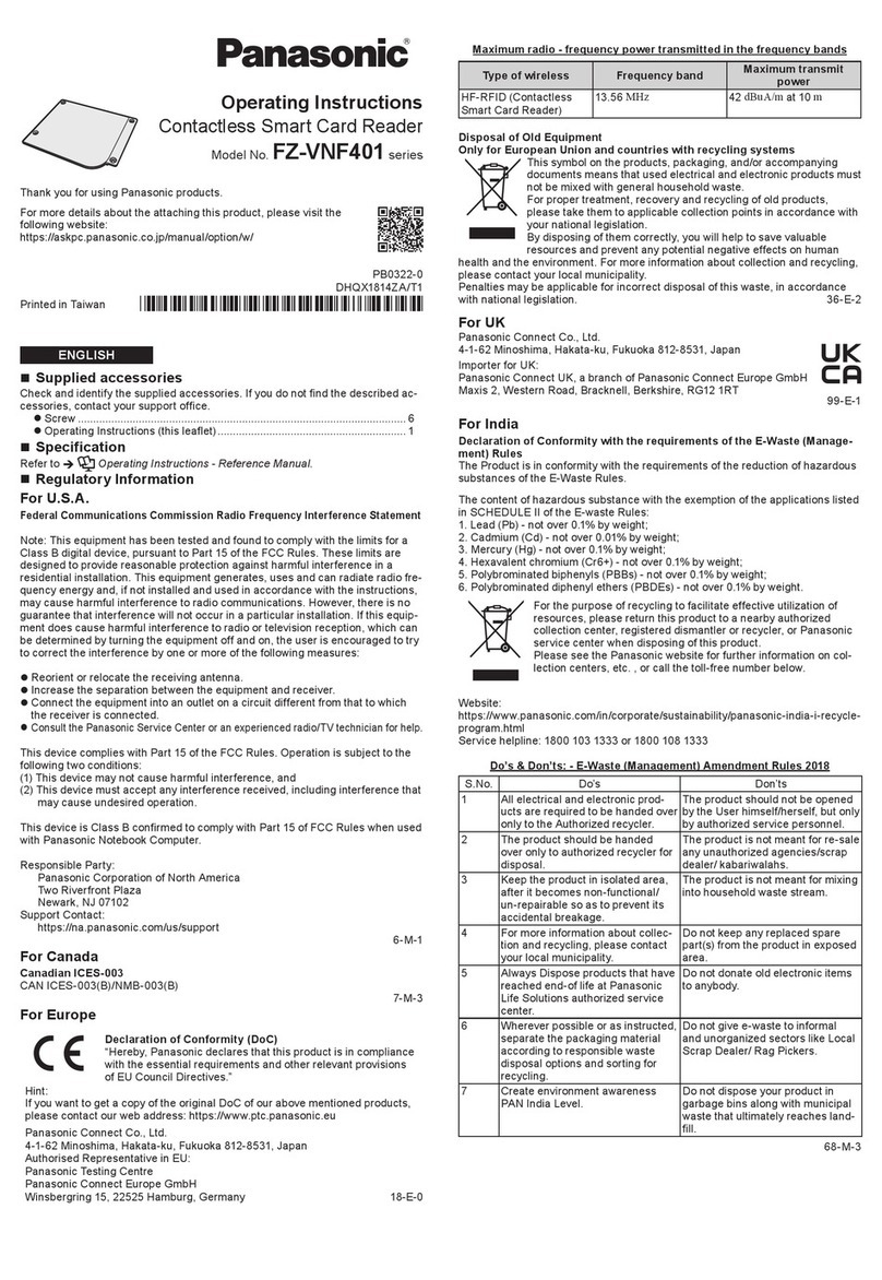 Panasonic FZ-VNF401 Series operating instructions