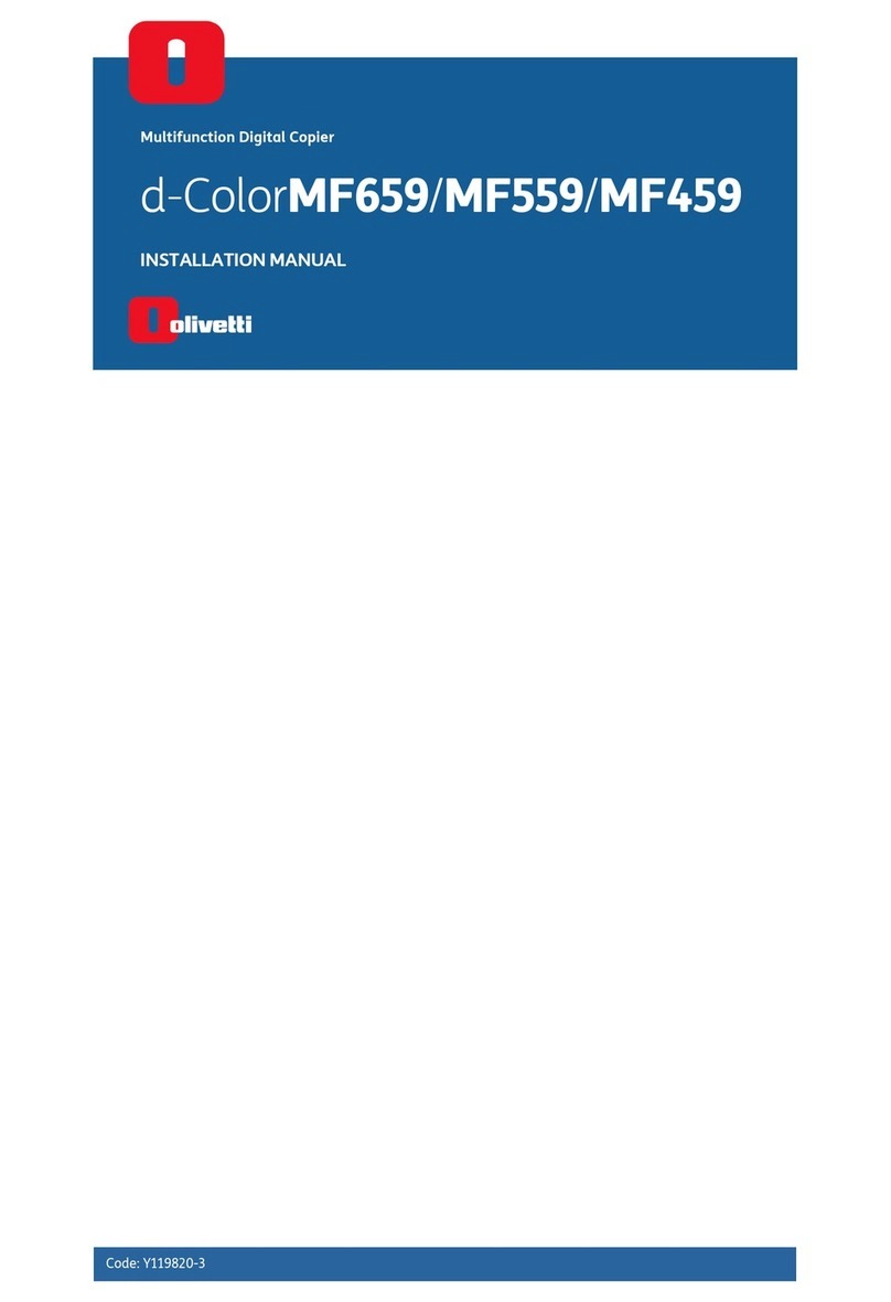 Olivetti d-ColorMF659 installation manual